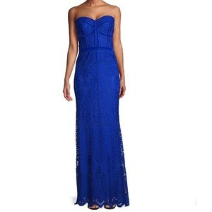 Tadashi Shoji Strapless Blue Dress Wedding or Prom